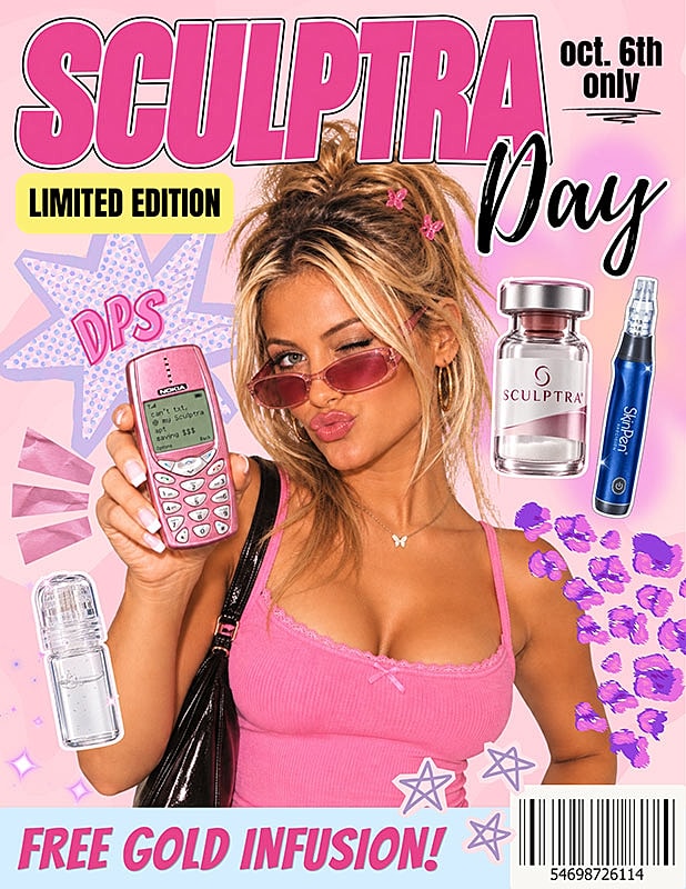 Sculptra Day promotional image with pink theme